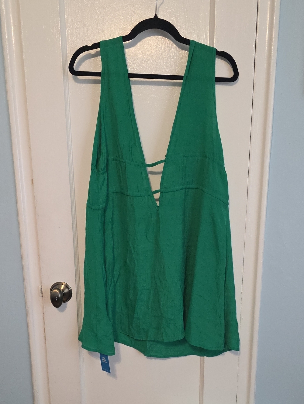 Cupshe Emerald Green Deep V Swim Coverup